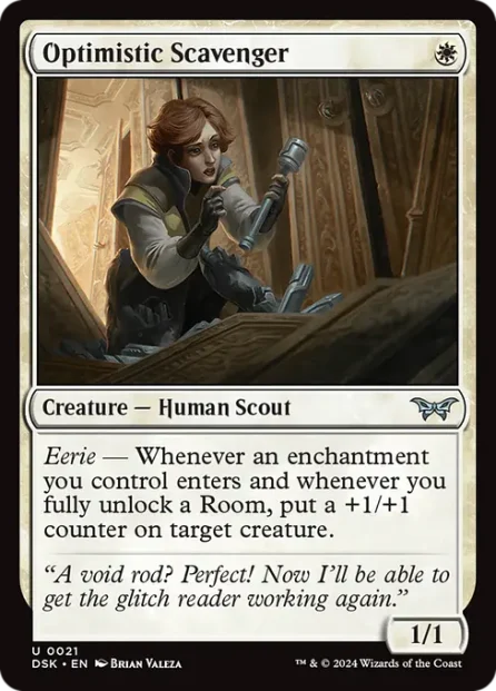 Optimistic Scavenger, Duskmourn: House of Horror — Magic: The Gathering card