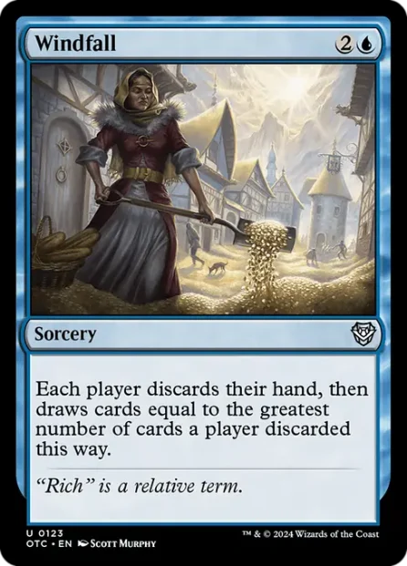 Windfall, Outlaws of Thunder Junction Commander — Magic: The Gathering card