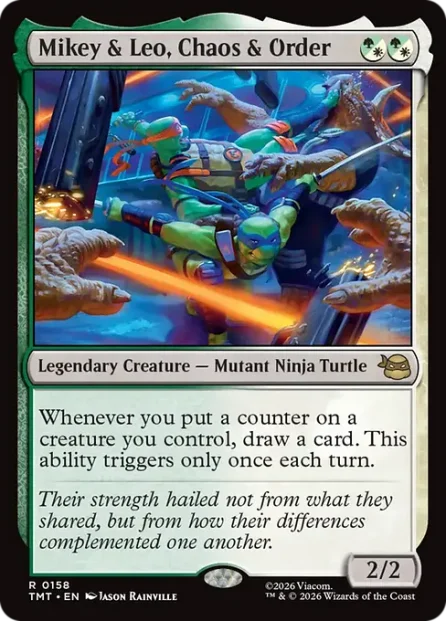 Mikey & Leo, Chaos & Order, Teenage Mutant Ninja Turtles — Magic: The Gathering card