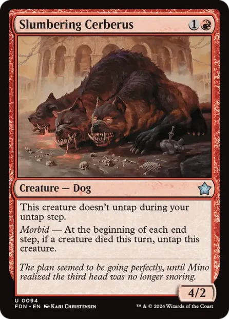 Slumbering Cerberus, Foundations — Magic: The Gathering card