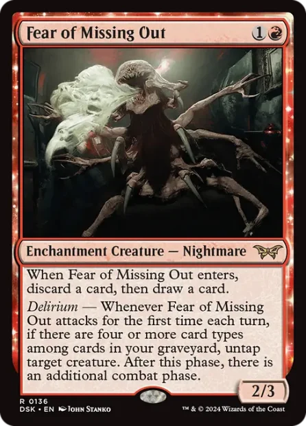 Fear of Missing Out, Duskmourn: House of Horror — Magic: The Gathering card
