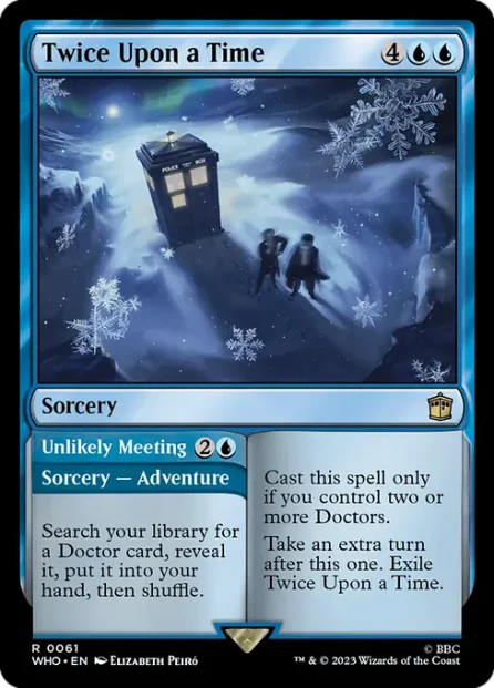 Twice Upon a Time // Unlikely Meeting, Doctor Who — Magic: The Gathering card