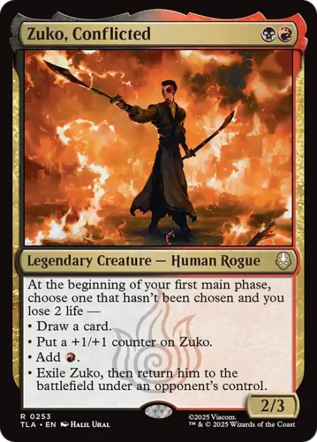 Zuko, Conflicted, Avatar: The Last Airbender — Magic: The Gathering card