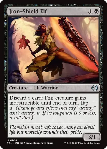 Iron-Shield Elf, Lorwyn Eclipsed — Magic: The Gathering card