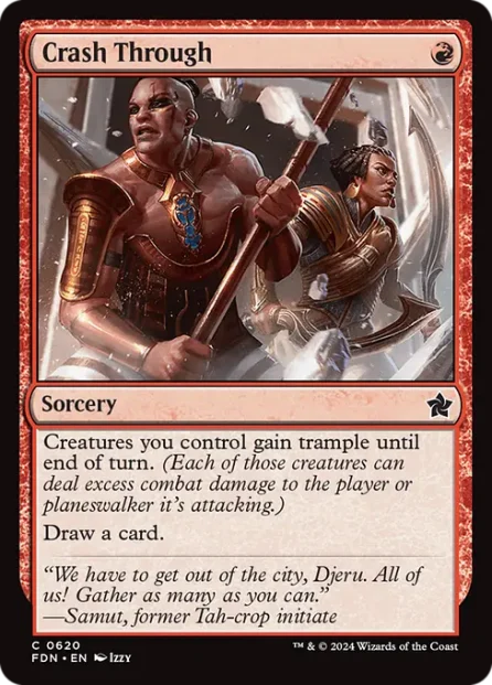 Crash Through, Foundations — Magic: The Gathering card