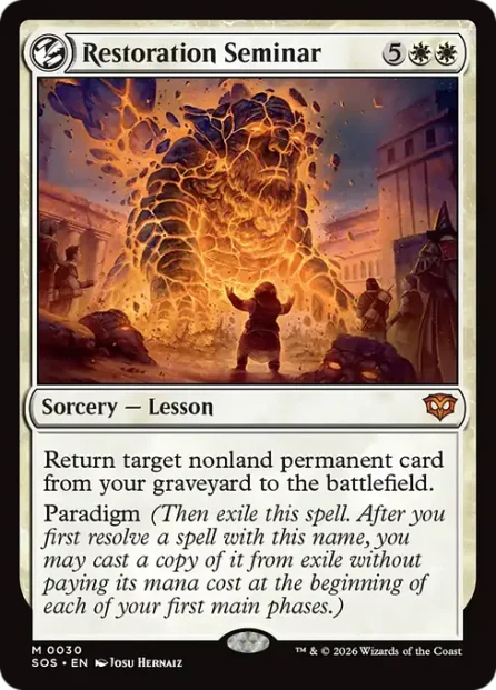 Restoration Seminar, Secrets of Strixhaven — Magic: The Gathering card