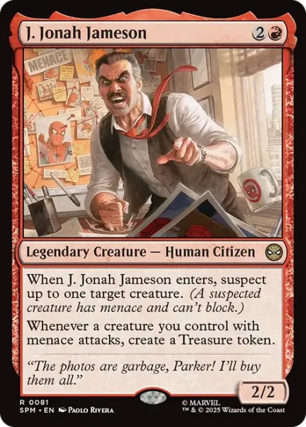 J. Jonah Jameson, Marvel's Spider-Man — Magic: The Gathering card