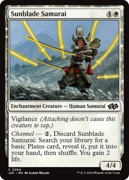 Sunblade Samurai, Foundations Jumpstart — Magic: The Gathering card