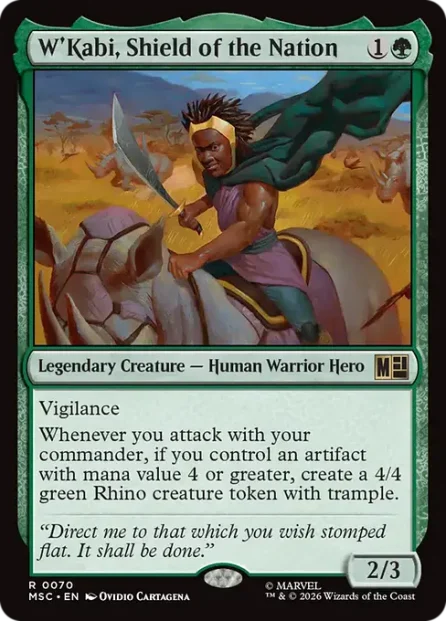 W'Kabi, Shield of the Nation, Marvel Super Heroes Commander — Magic: The Gathering card