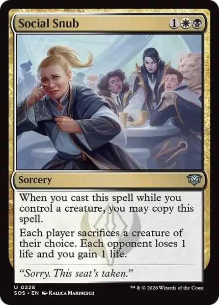 Social Snub, Secrets of Strixhaven — Magic: The Gathering card
