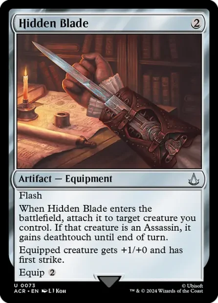 Hidden Blade, Assassin's Creed — Magic: The Gathering card