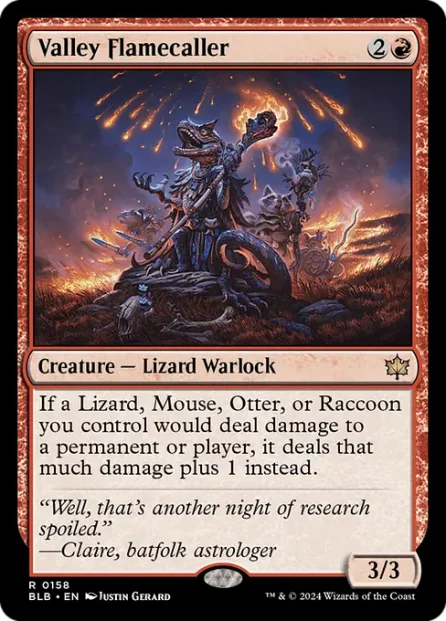 Valley Flamecaller, Bloomburrow — Magic: The Gathering card