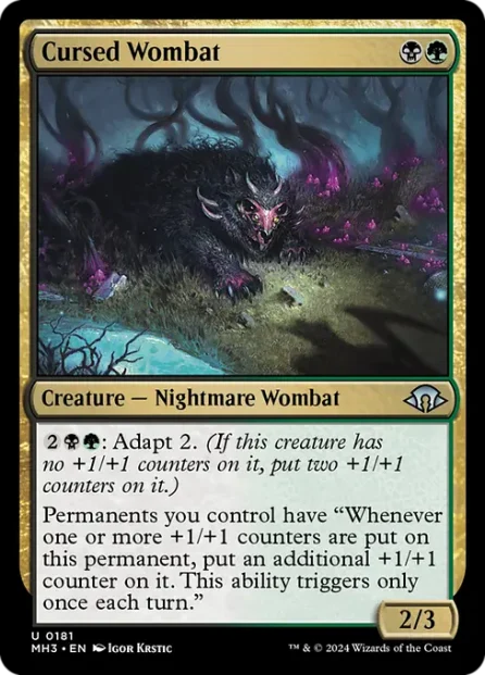Cursed Wombat, Modern Horizons 3 — Magic: The Gathering card