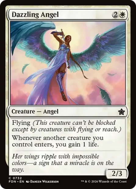 Dazzling Angel, Foundations — Magic: The Gathering card