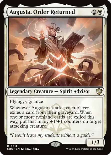 Augusta, Order Returned, Secrets of Strixhaven Commander — Magic: The Gathering card