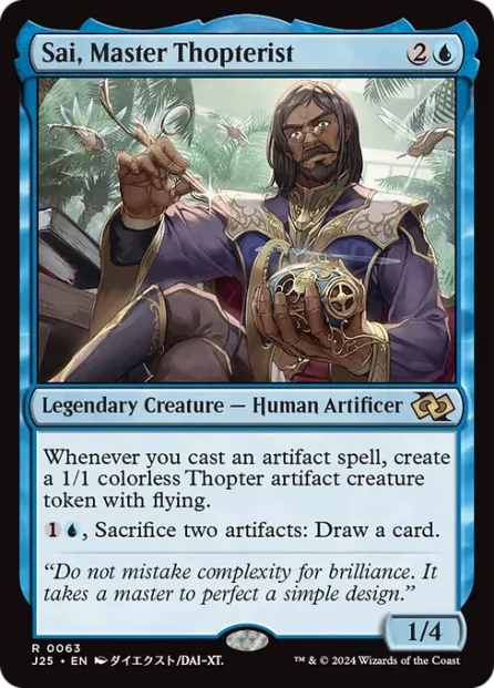 Sai, Master Thopterist, Foundations Jumpstart — Magic: The Gathering card