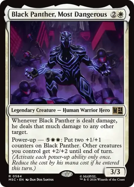 Black Panther, Most Dangerous, Marvel Super Heroes Commander — Magic: The Gathering card