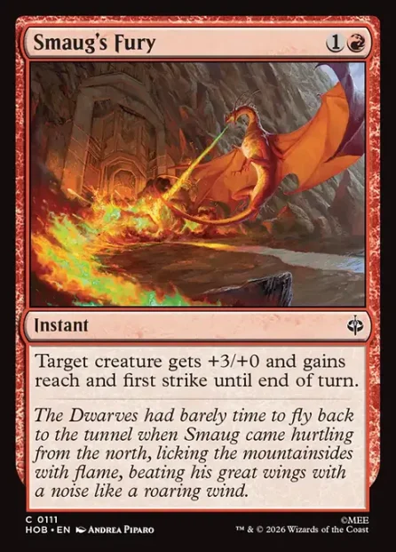 Smaug's Fury, The Hobbit — Magic: The Gathering card