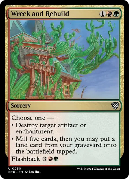 Wreck and Rebuild, Outlaws of Thunder Junction Commander — Magic: The Gathering card