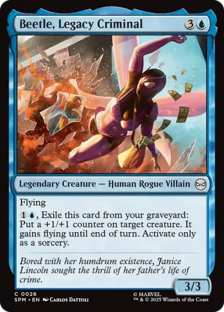 Beetle, Legacy Criminal, Marvel's Spider-Man — Magic: The Gathering card