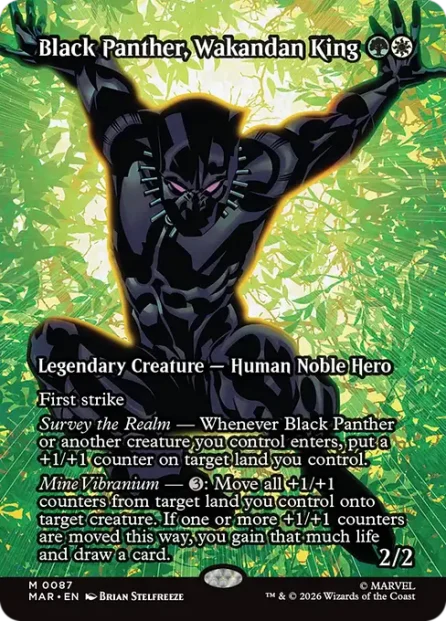 Black Panther, Wakandan King, Marvel Universe — Magic: The Gathering card
