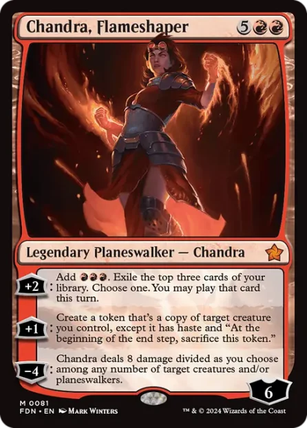 Chandra, Flameshaper, Foundations — Magic: The Gathering card