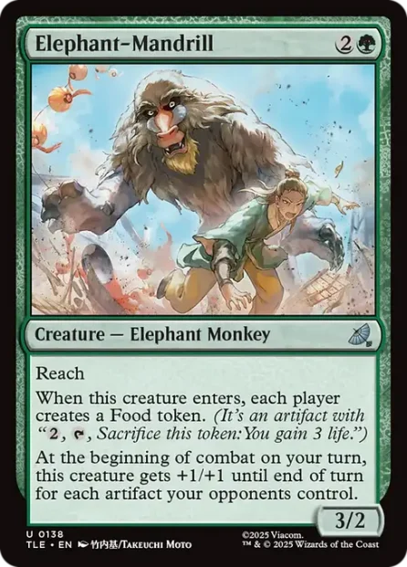 Elephant-Mandrill, Avatar: The Last Airbender Eternal — Magic: The Gathering card