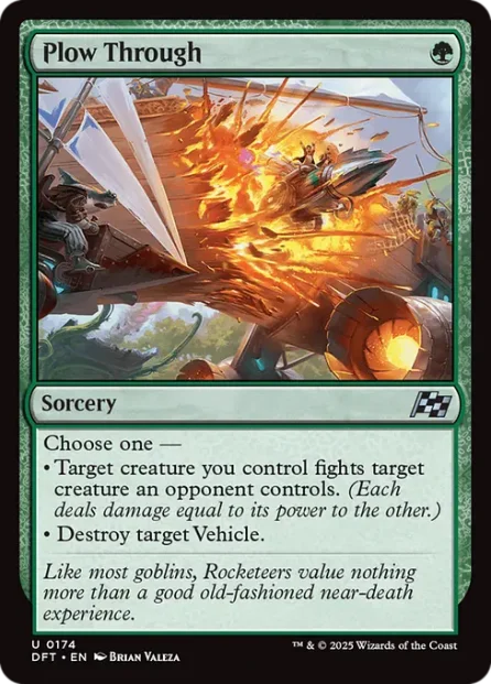 Plow Through, Aetherdrift — Magic: The Gathering card