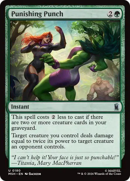 Punishing Punch, Marvel Super Heroes — Magic: The Gathering card