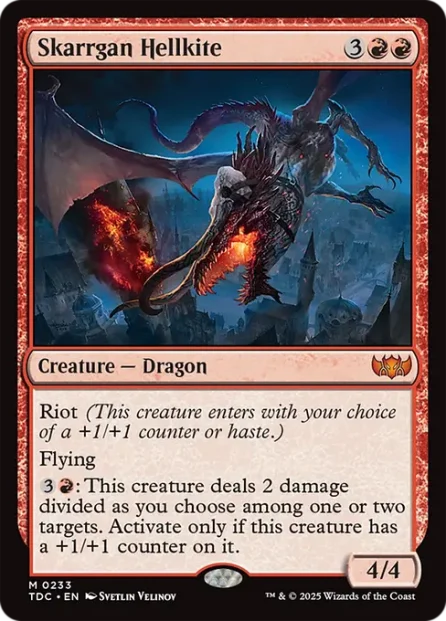 Skarrgan Hellkite, Tarkir: Dragonstorm Commander — Magic: The Gathering card