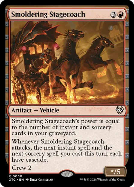 Smoldering Stagecoach, Outlaws of Thunder Junction Commander — Magic: The Gathering card