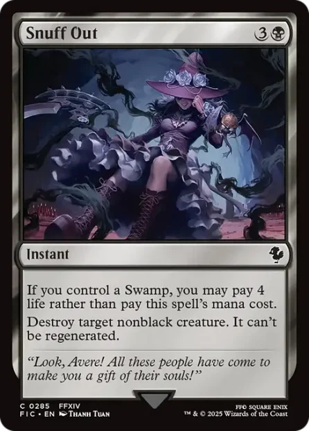 Snuff Out, Final Fantasy Commander — Magic: The Gathering card