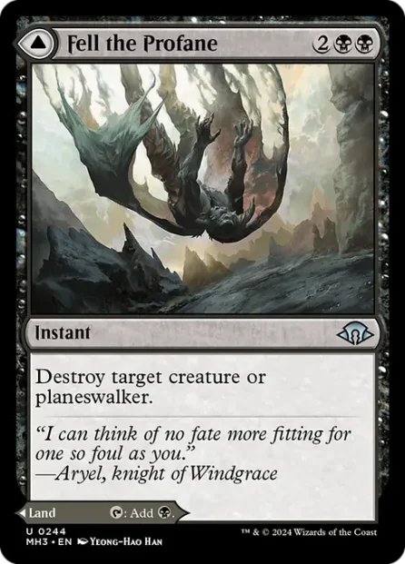 Fell the Profane // Fell Mire, Modern Horizons 3 — Magic: The Gathering card