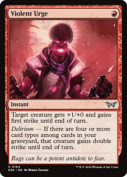 Violent Urge, Duskmourn: House of Horror — Magic: The Gathering card