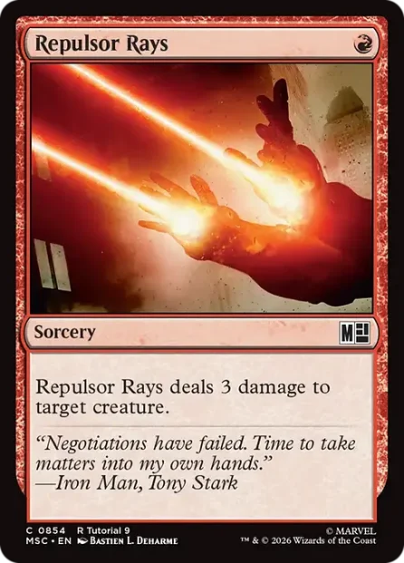 Repulsor Rays, Marvel Super Heroes Commander — Magic: The Gathering card