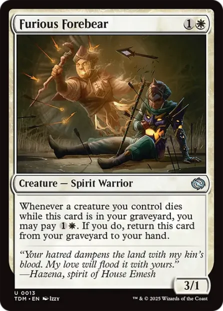 Furious Forebear, Tarkir: Dragonstorm — Magic: The Gathering card