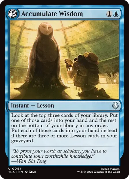 Accumulate Wisdom, Avatar: The Last Airbender — Magic: The Gathering card