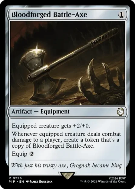 Bloodforged Battle-Axe, Fallout — Magic: The Gathering card