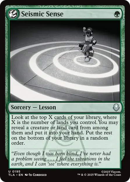 Seismic Sense, Avatar: The Last Airbender — Magic: The Gathering card