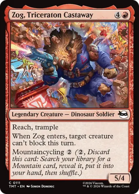Zog, Triceraton Castaway, Teenage Mutant Ninja Turtles — Magic: The Gathering card