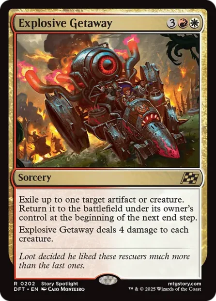 Explosive Getaway, Aetherdrift — Magic: The Gathering card