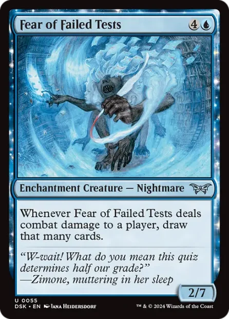 Fear of Failed Tests, Duskmourn: House of Horror — Magic: The Gathering card