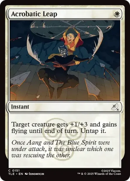 Acrobatic Leap, Avatar: The Last Airbender Eternal, foil — Magic: The Gathering card