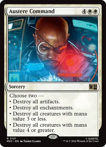 Austere Command, Marvel Super Heroes Commander — Magic: The Gathering card