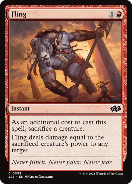 Fling, Foundations Jumpstart — Magic: The Gathering card