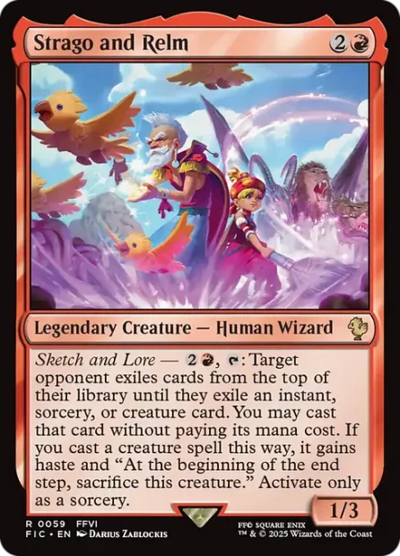 Strago and Relm, Final Fantasy Commander — Magic: The Gathering card