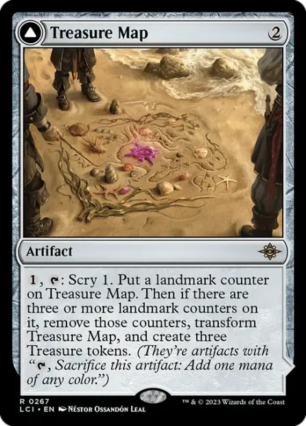 Treasure Map // Treasure Cove, The Lost Caverns of Ixalan — Magic: The Gathering card