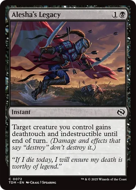 Alesha's Legacy, Tarkir: Dragonstorm — Magic: The Gathering card