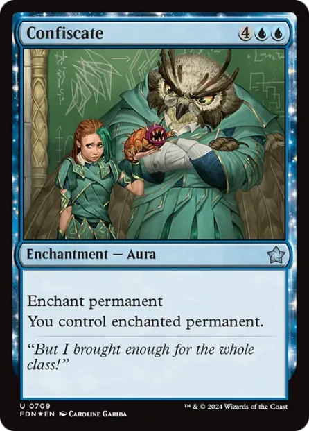 Confiscate, Foundations, foil — Magic: The Gathering card