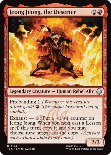 Jeong Jeong, the Deserter, Avatar: The Last Airbender — Magic: The Gathering card